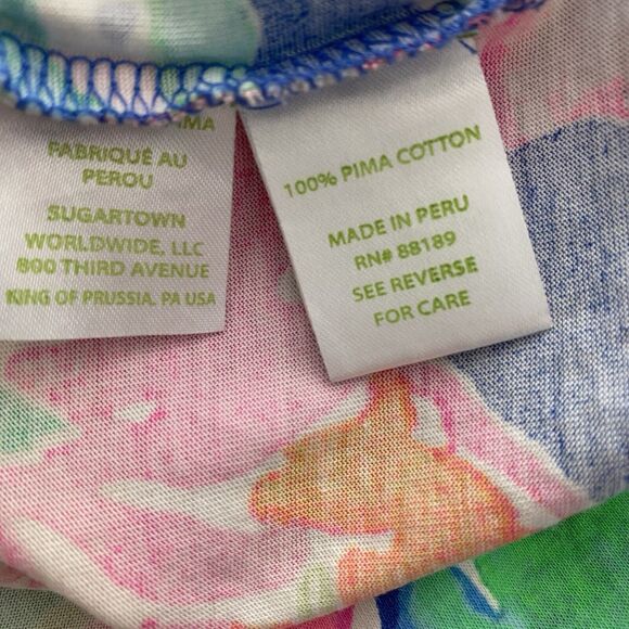 Lilly Pulitzer Sz XXS Marlowe Dress Jungle Utopia Floral‎ Pink 100% Pima Cotton - Picture 7 of 12